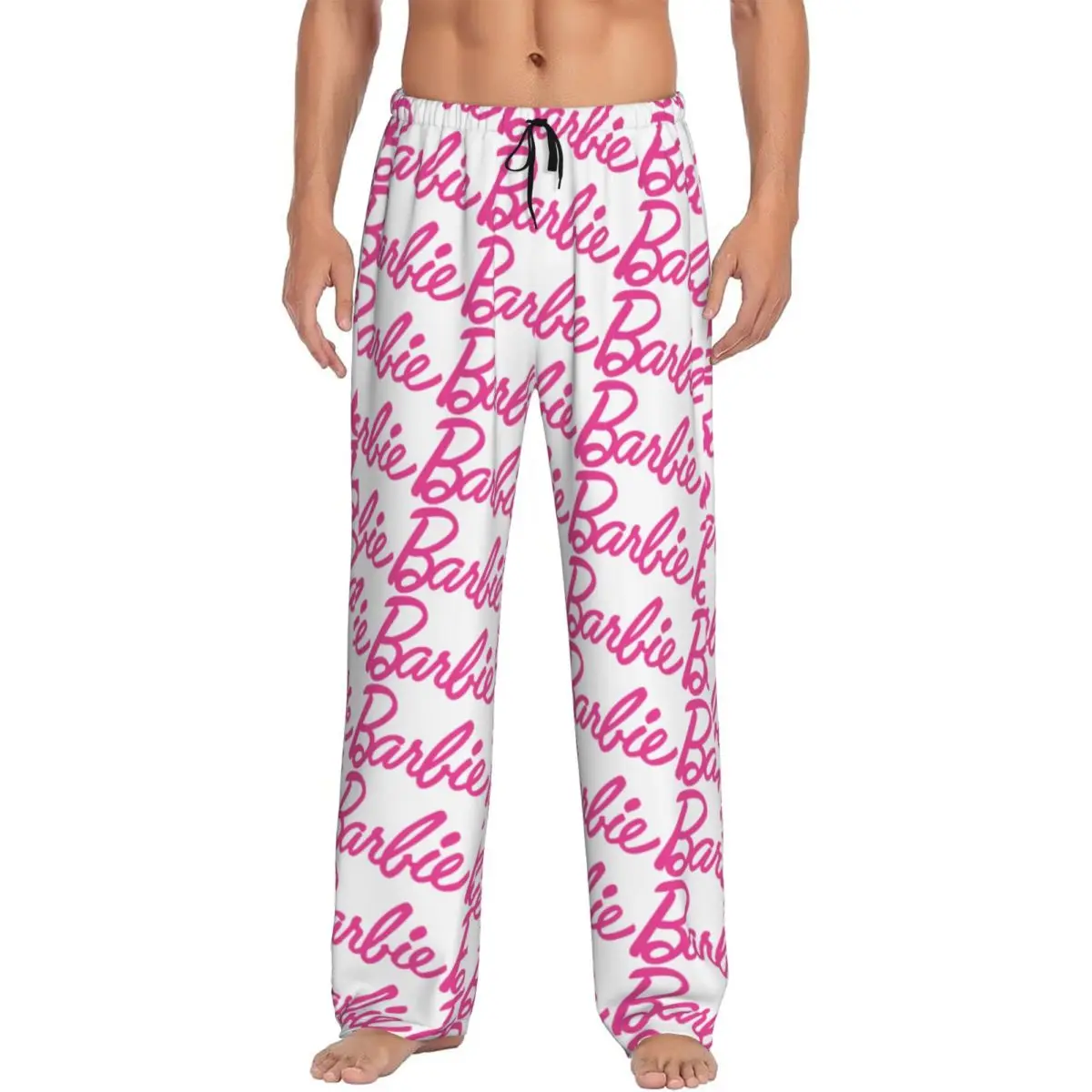 

Мужские пижамные штаны Барби с принтом на заказ, одежда для сна, штаны для сна с карманами