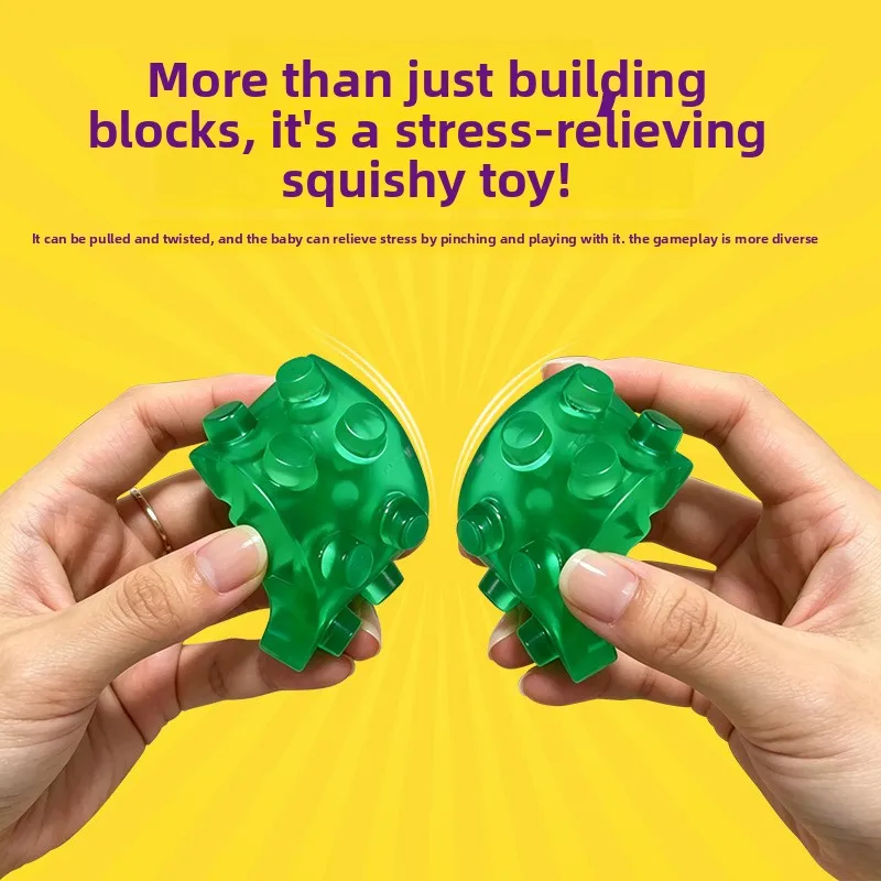 Jelly block creative decompression puzzle early education DIY assembly soft rubber toys