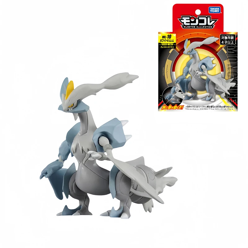 TAKARA TOMY Pokemon Kinderspeelgoed Cartoon Modellen Animatie Randapparatuur Reshiram Zekrom Kyurem Trendy Figuren Verjaardagscadeautjes