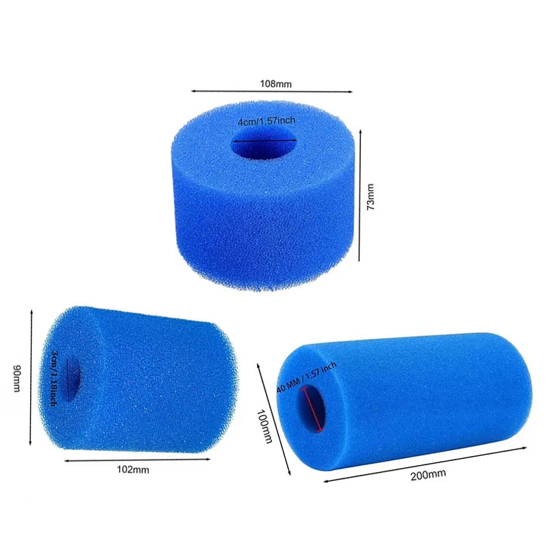 Aquarium Sponge Filter Skimmer Anti-blocking Fouling Column Water Filter Sponge Tube For Fish Tank Pond or Swimming Pool