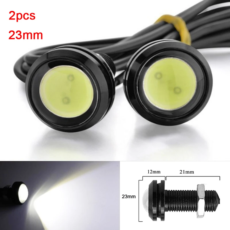 2-10 PCS 23mm 18mm Auto Eagle Eye Licht DRL LED Tagfahrlicht 12V Motorrad COB perlen Backup Signal Lampen