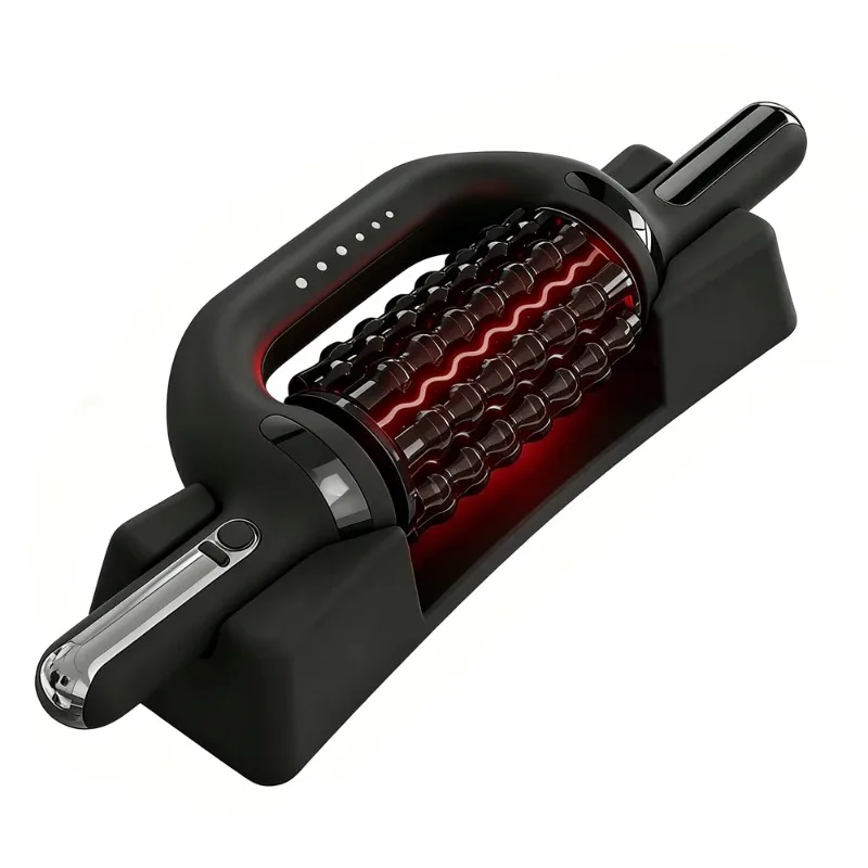 Rechargeable Electric Roller Massage Impactor with Red Light Function Deep Muscle Relaxation Relieves Overall Fatigue