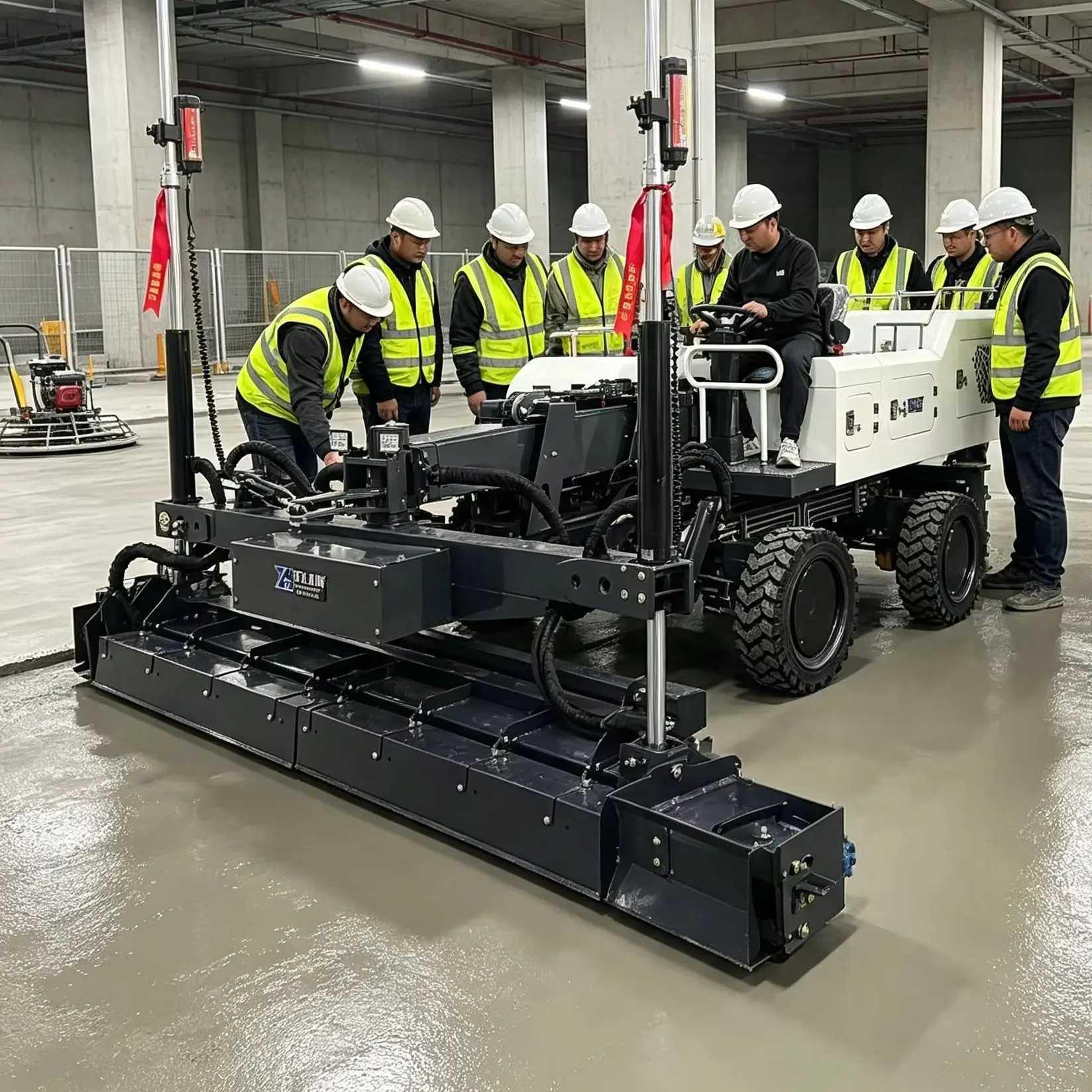 Automatic Concrete Laser Screed Machine Warehouse Floor Leveling Equipment Cement Paving Screeding Machinery