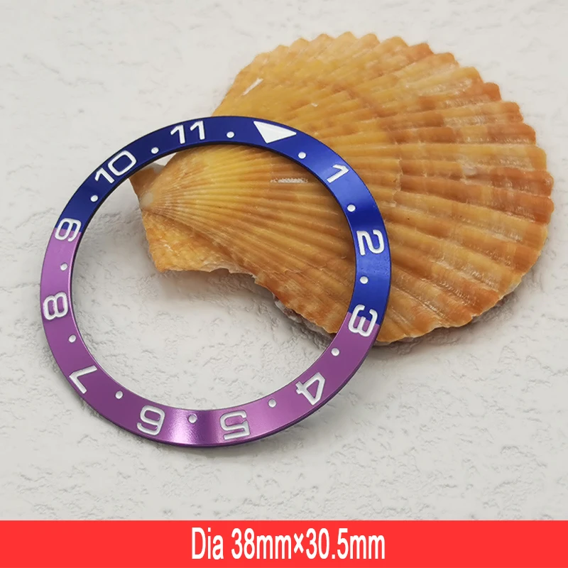 Inserto per lunetta in alluminio Mod 38mmx30,6mm adatto per Submariner, GMT, Seamaster 300 Sostituisci inserto per orologi per custodie per orologi da uomo da 40mm