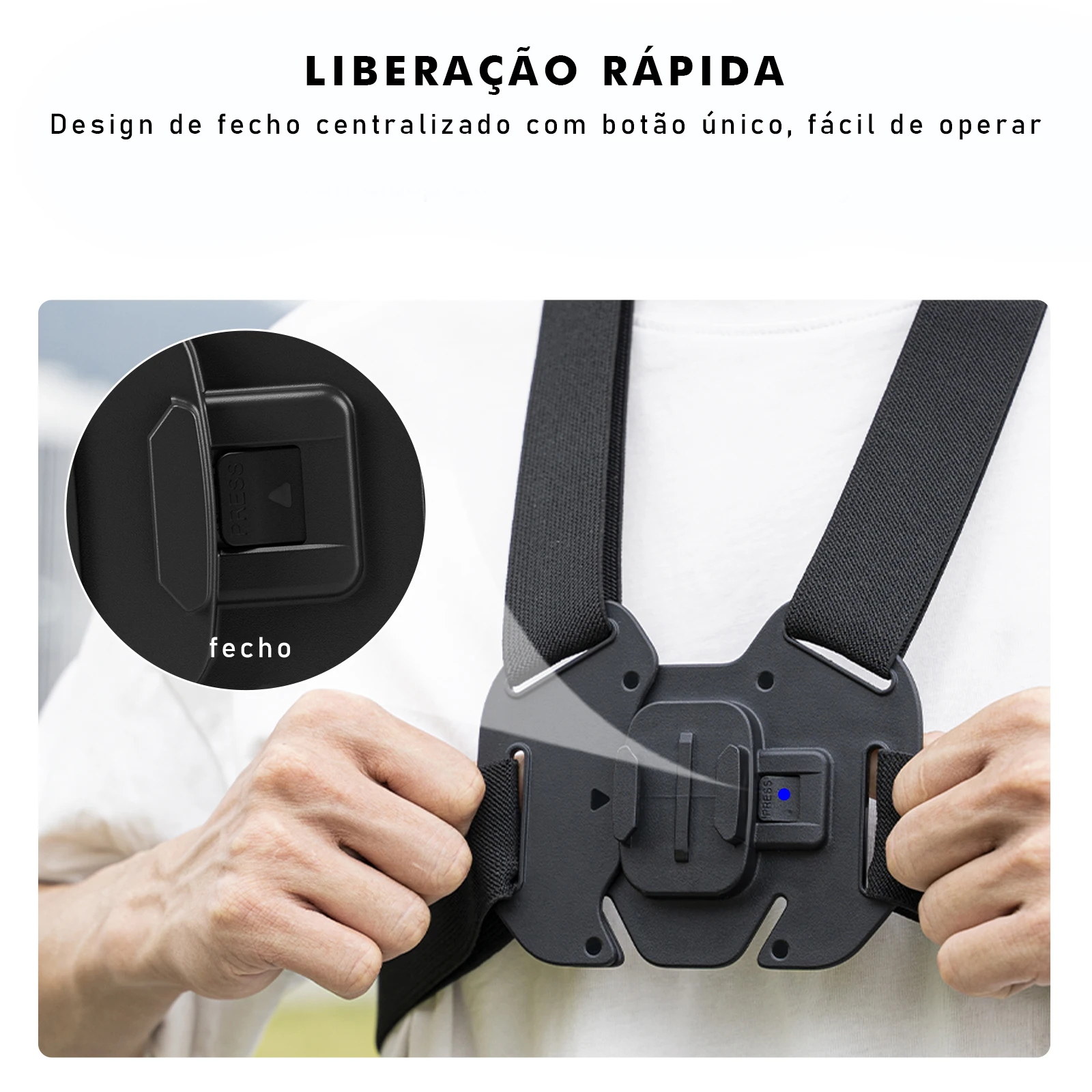 Gopro، سترة صدر لكاميرا GoPro/Sports - تسجيل POV ثابت، مقاس سريع ومتوافق مع Hero/DJI/Insta360 #4