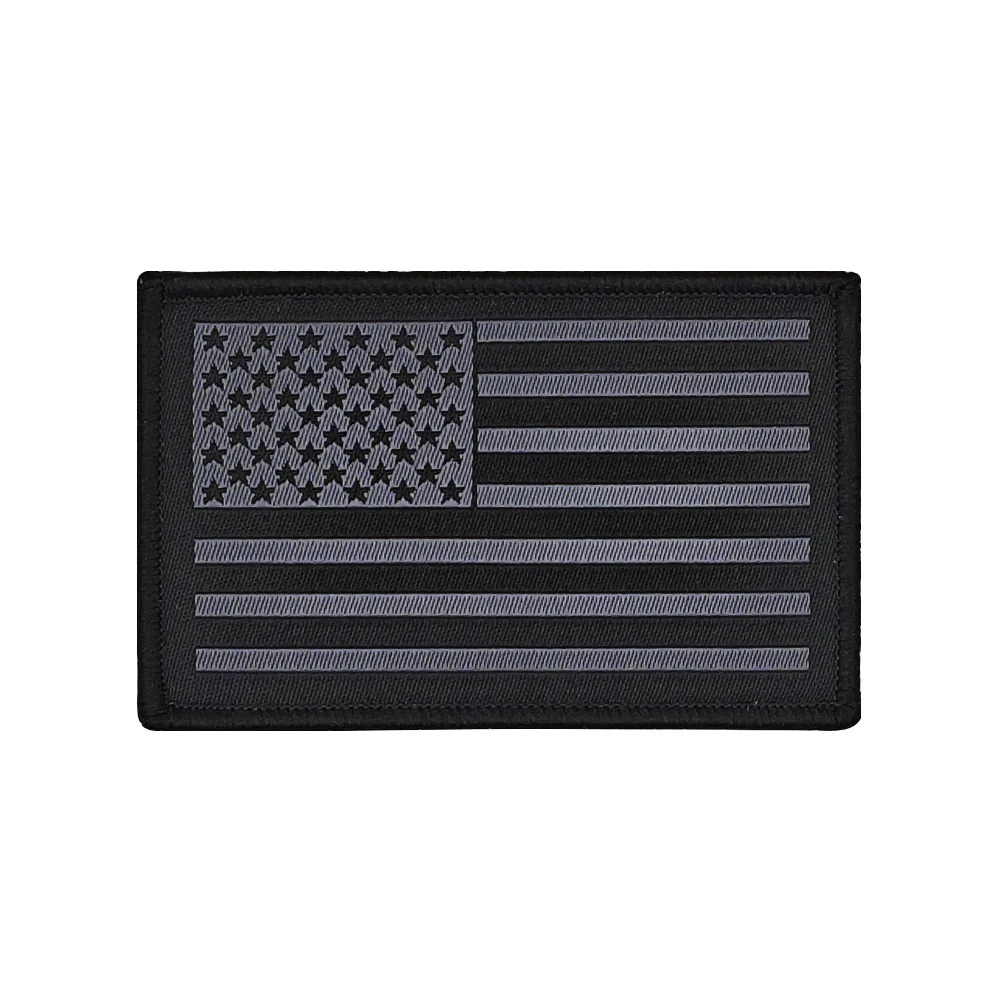 American United States USA Flag Patches Red Blue Line Tactical Biker Fastener Badges For Clothing Backpack Jacket Cap Bag