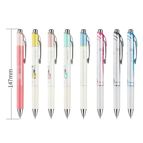 Japan Limited Pentel BLN75 randig infällbar gelpenna 0,5 mm slät gelpenna kulspetspenna för skola, kontorsmaterial 10 best sales pentelpenna - №10