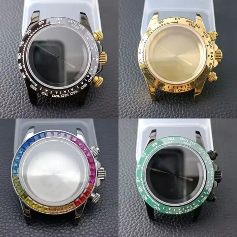 39,3 mm VK63 Silverfärgad/Guldfärgad herrklocka Stålboett PASSAR VK63 Urverk Boett Klocktillbehör Klockdelar Passar 20 mm armband Klocklåda 6 best sales kronografklocka - №5