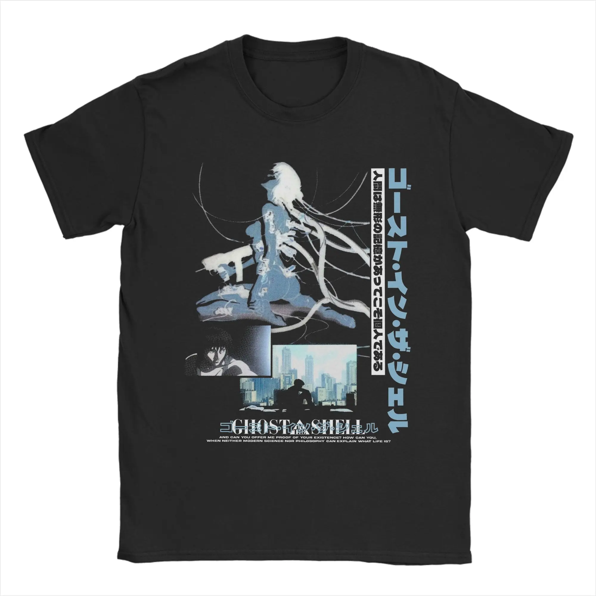 Ghost In The Shell The Major T Shirt Men's  Cotton Novelty T-Shirts Crew Neck  Tee Shirt Short Sleeve Clothes Adult