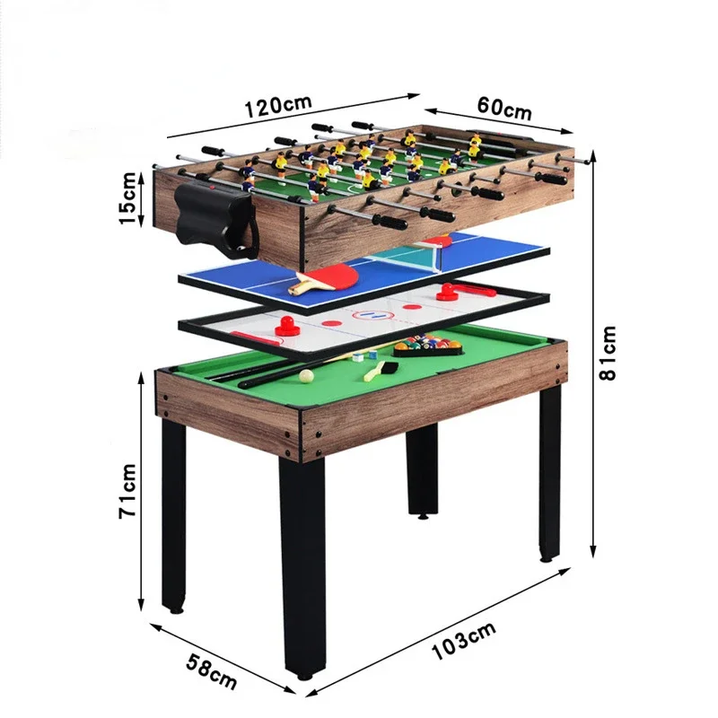 Лидер продаж, высококачественный многофункциональный бильярдный стол 4-в-1 для дома и на открытом воздухе, многофункциональный игровой стол