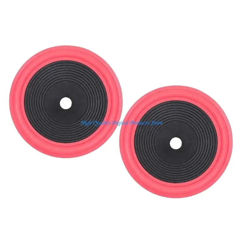 U2JE Sound Speaker Cones Repair Part With Red Foam Surround for DIY Woofer Rebuild and Home Cabinet
