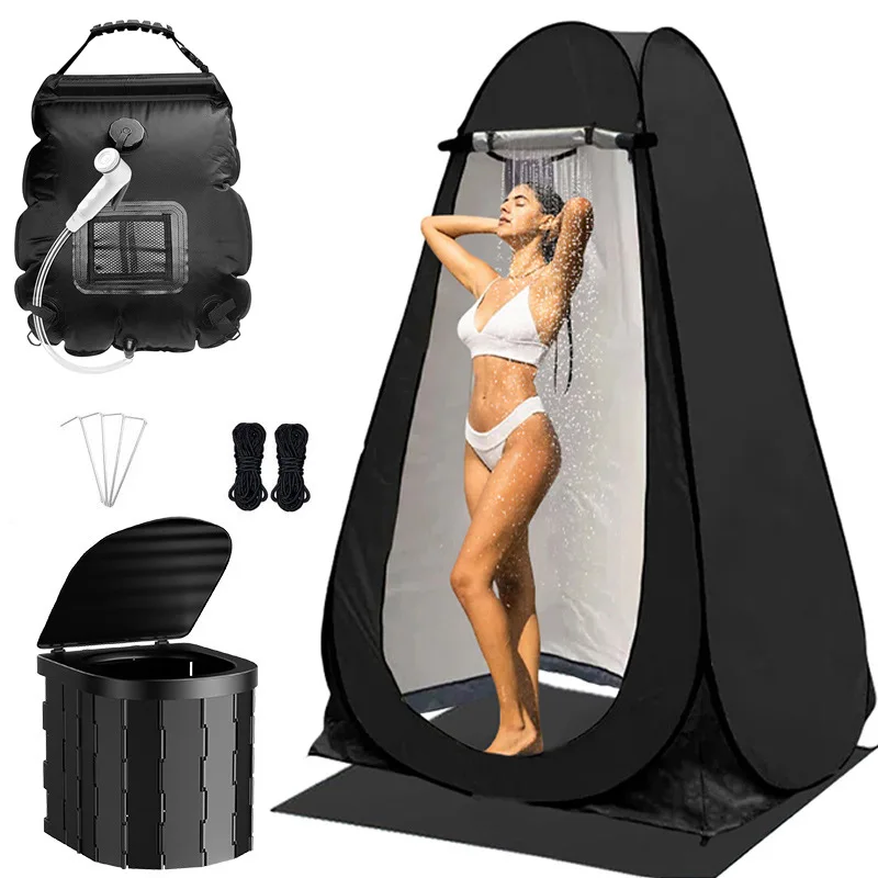 

3pcs 120x120x190cm Combination Outdoor Bathing Tent with Mats Camping Toilet Tent Changing Shower and Bathing Clothes Cover