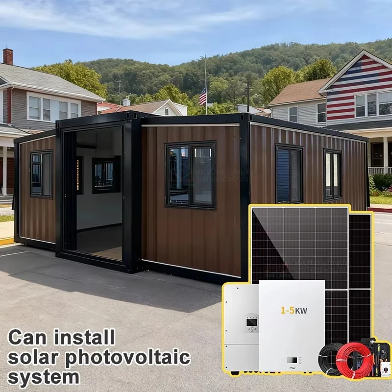 30ft/40ft Luxury Ready Made Expandable Foldable Prefab Container House Mobile Tiny Home 4 Bedroom With Kitchen Bath Balcony