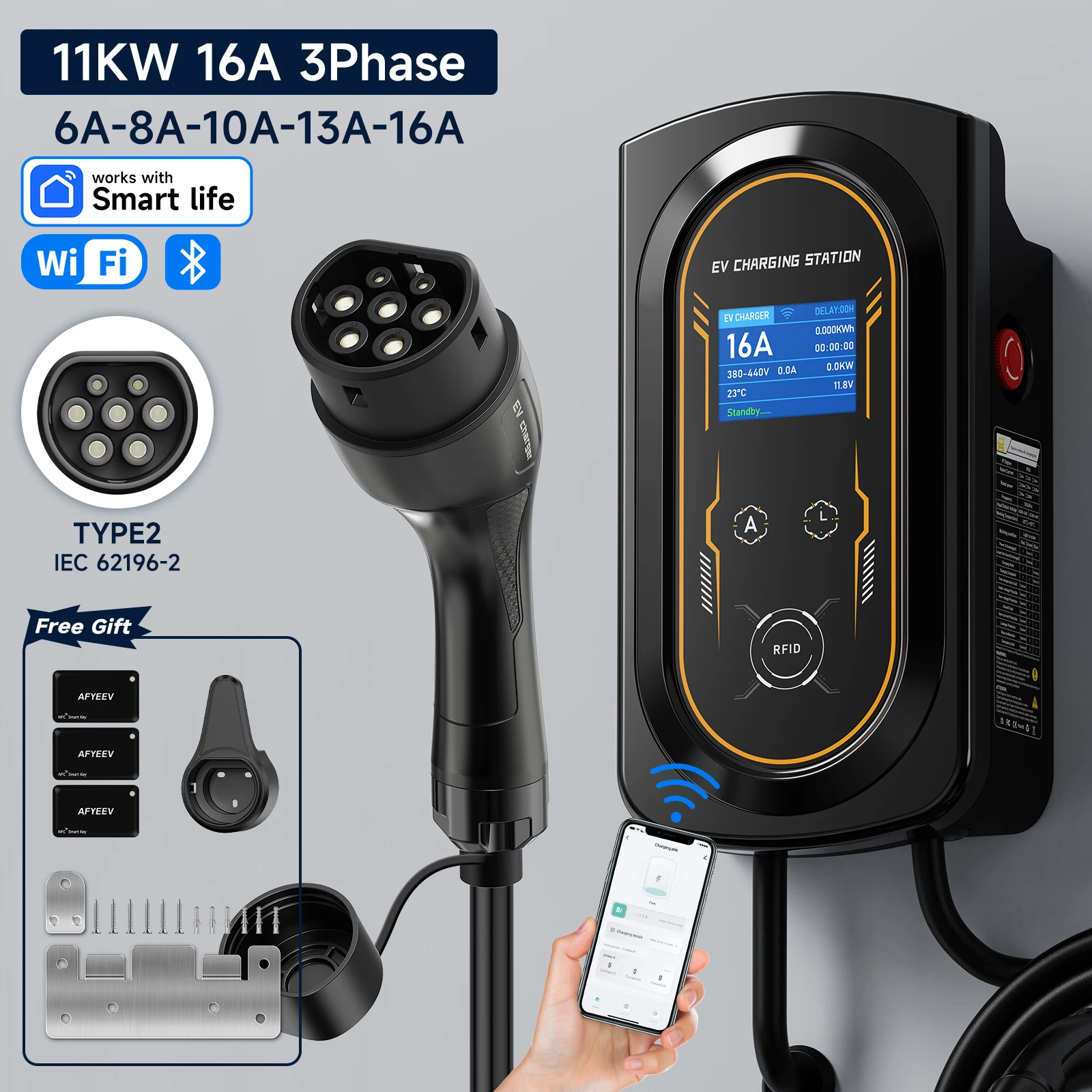 Pengisi Daya EVSE Wallbox 32A - Ev Charger Wallbox ulasan dan harga