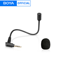 BOYA BY-UM4 3.5mm TRRS Omnidirectional Gooseneck Microphone for iOS Android Smartphone PC with Combo Headphone Mic Jack Whatsapp