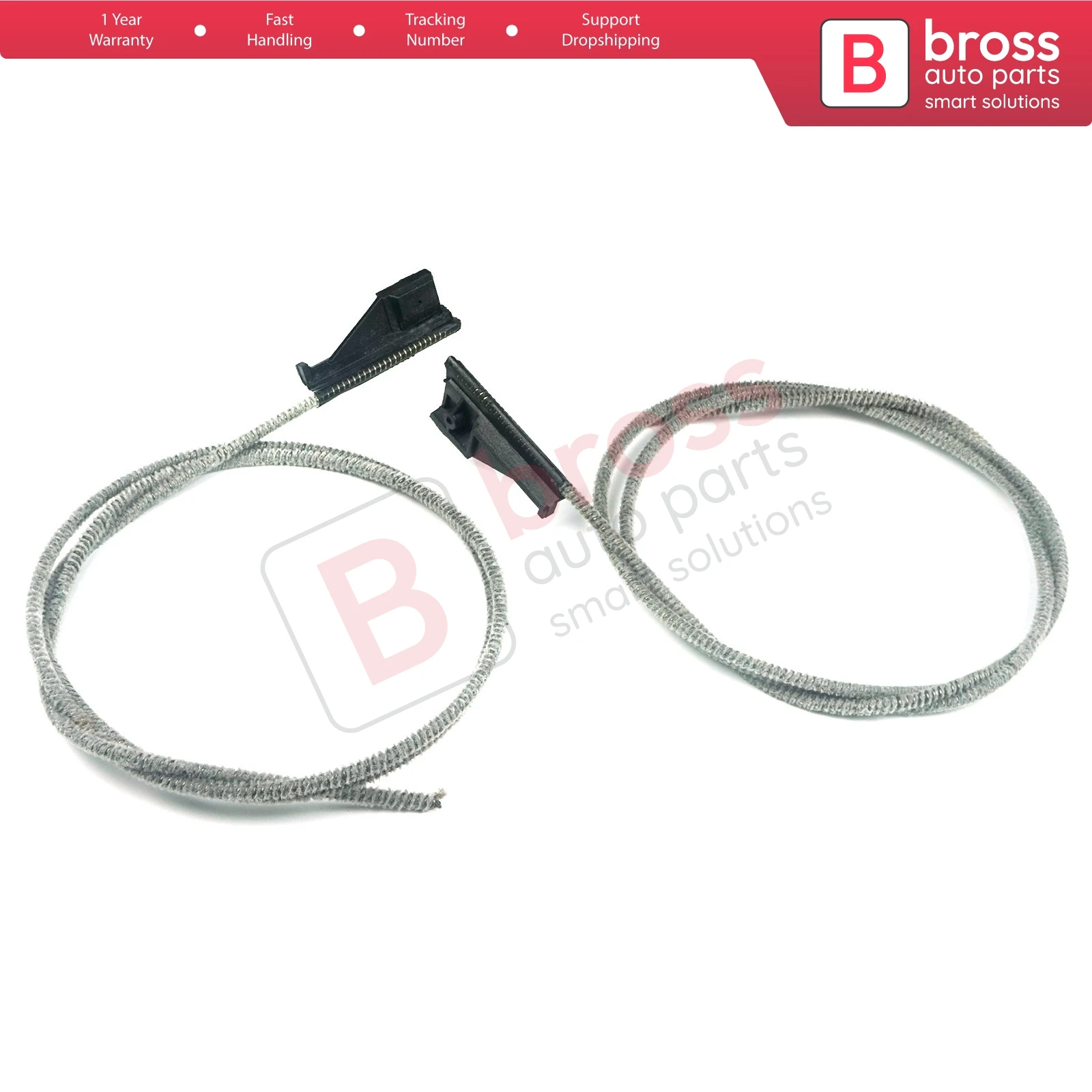 Bross Auto Parts BSR12 Sunroof Repair Track Drive Cables A2107800189, A2107800089 for Mercedes E Class W210 1996-2003