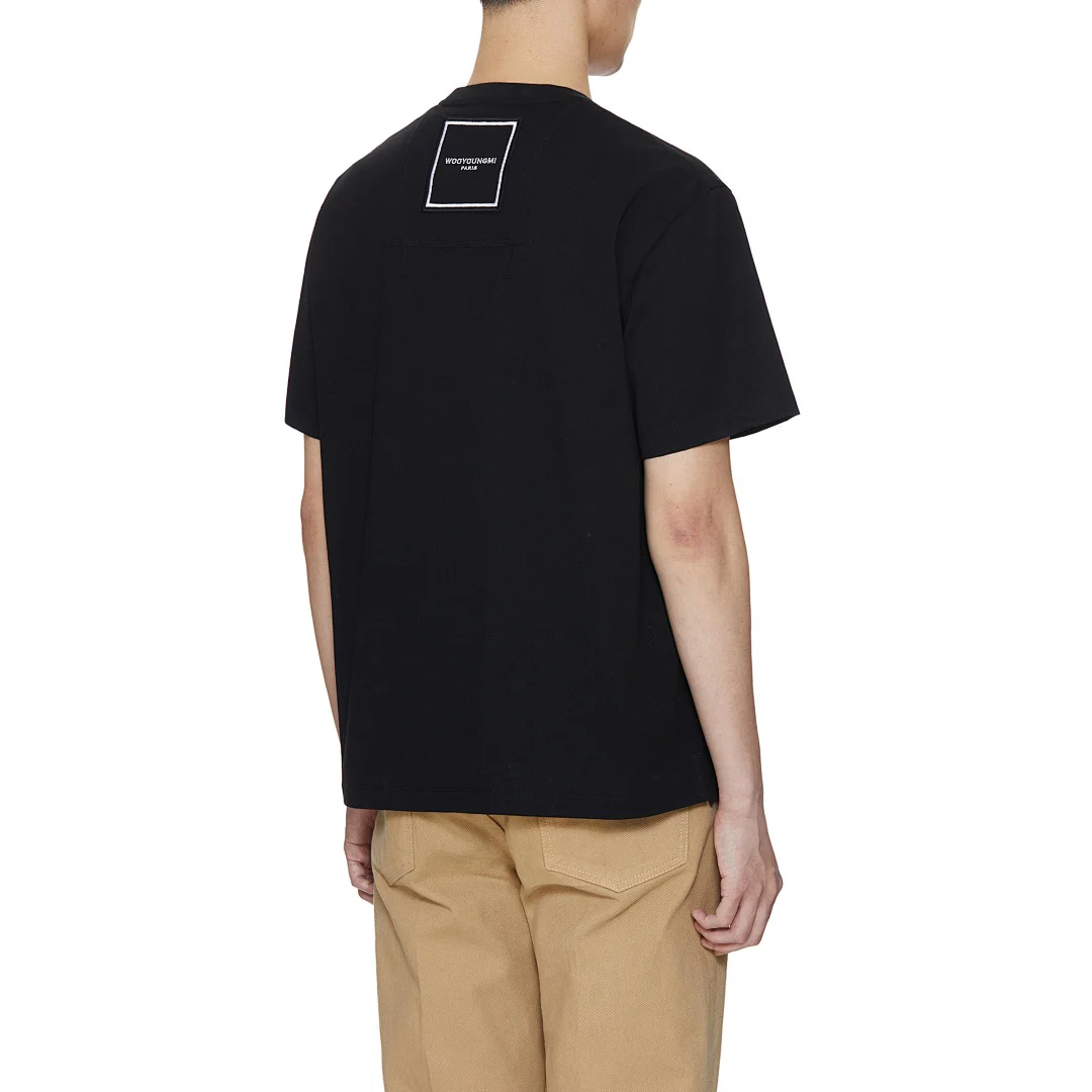 

WYM Logo Back Cotton T-Shirt Standard Fit Short Sleeve round Neck Cleanfit Style Daily Wear Summer 2025 Unisex T-Shirt
