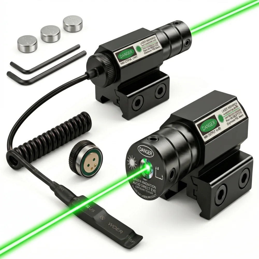 Laser Sight 20mm 11mm Rail Red Green Laser Sight with Exend Switch