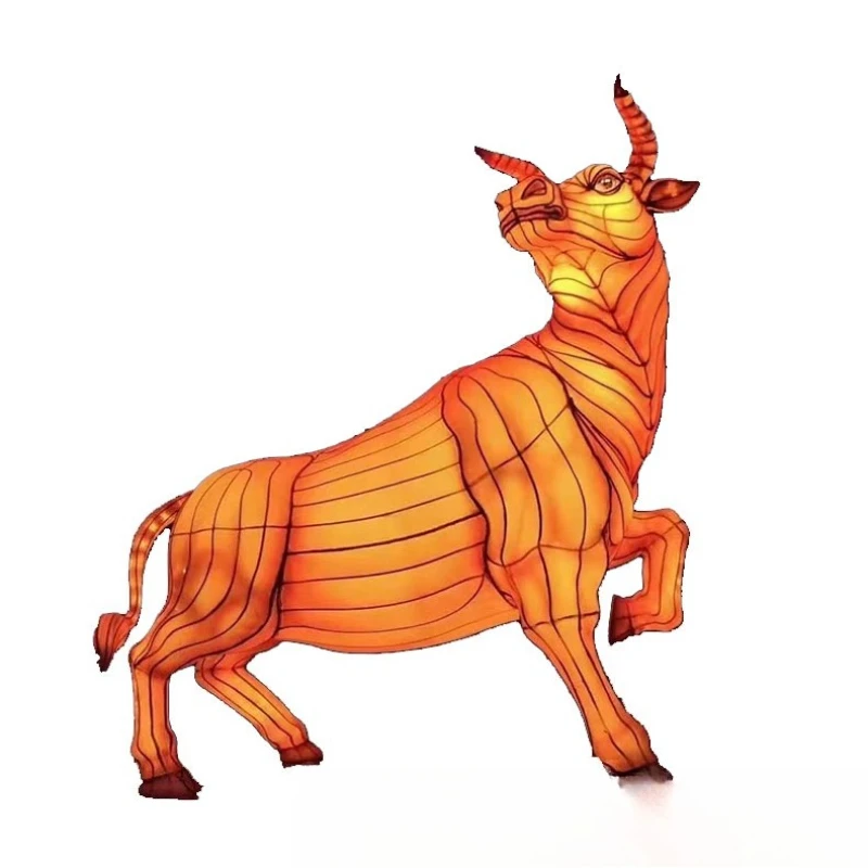 Dragon cow modeling color, festival beauty, Lantern Festival flower, cartoon flower production