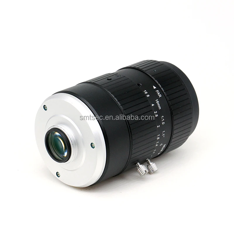 

F1.0 Super Aperture 16mm C-Mount Lens, 1/1.1" 12MP Starlight Low Light 4K Lens for Night Vision Machine Vision & IP Camera