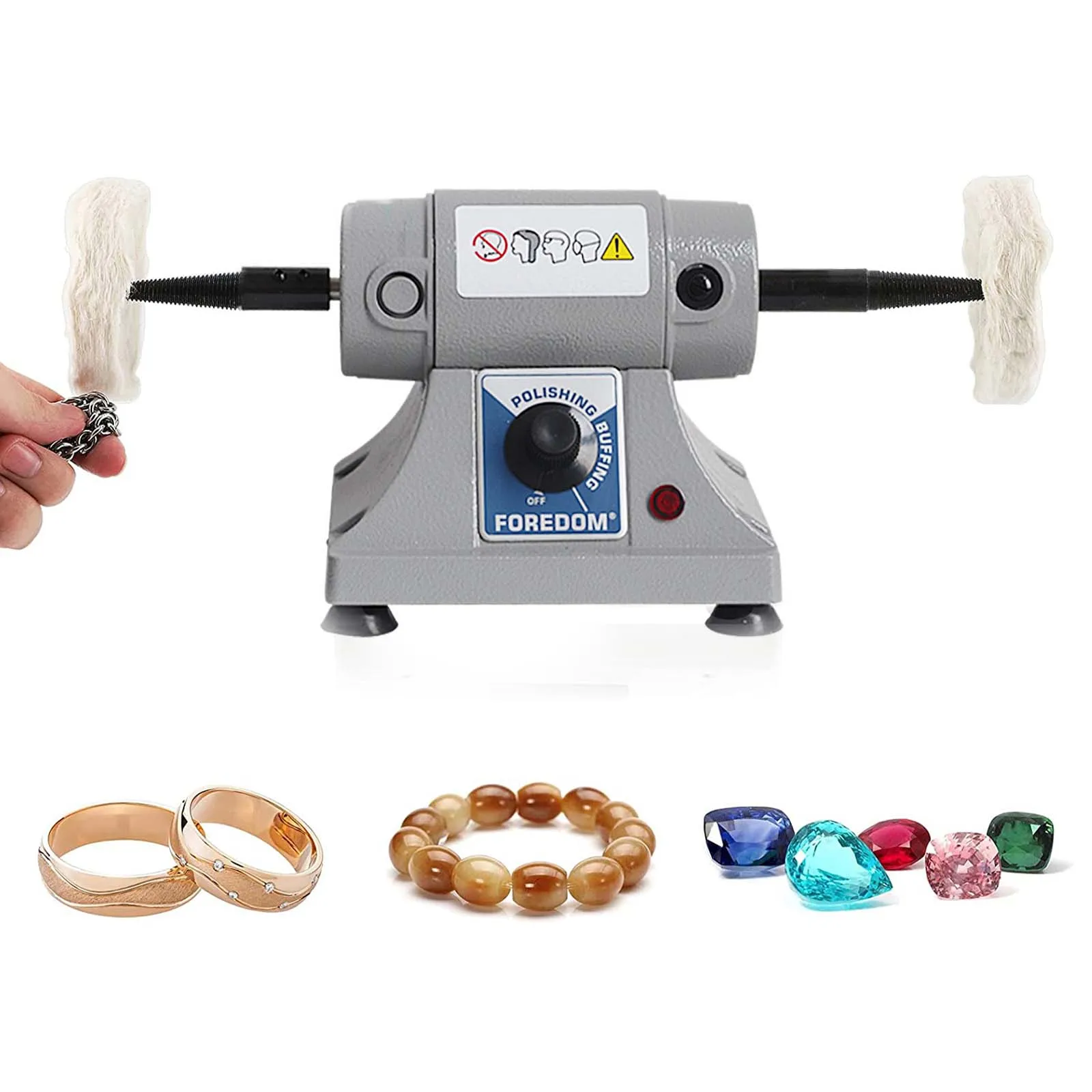 

Jewelry Polishing Desktop Cloth Wheel Polishing Machine Polisher Foredom Bench Lathe Small Power Adjustable Grinding Machine
