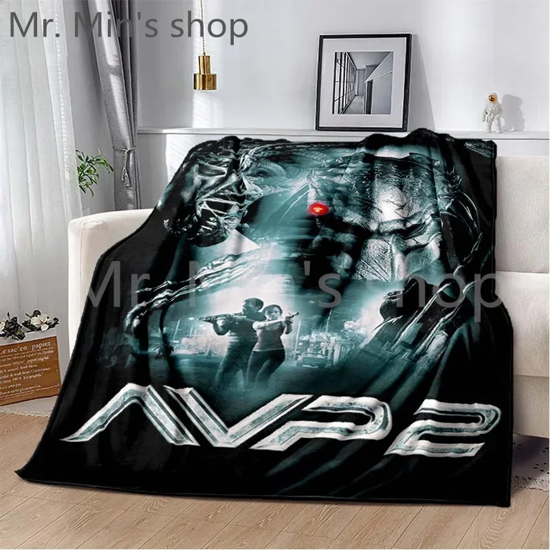 Boy Girl's Bedroom Multifunction Blankets Alien Vs. Predator Predator Movie Printed Blanket for Bed Sofa Car Kids Adults Pets