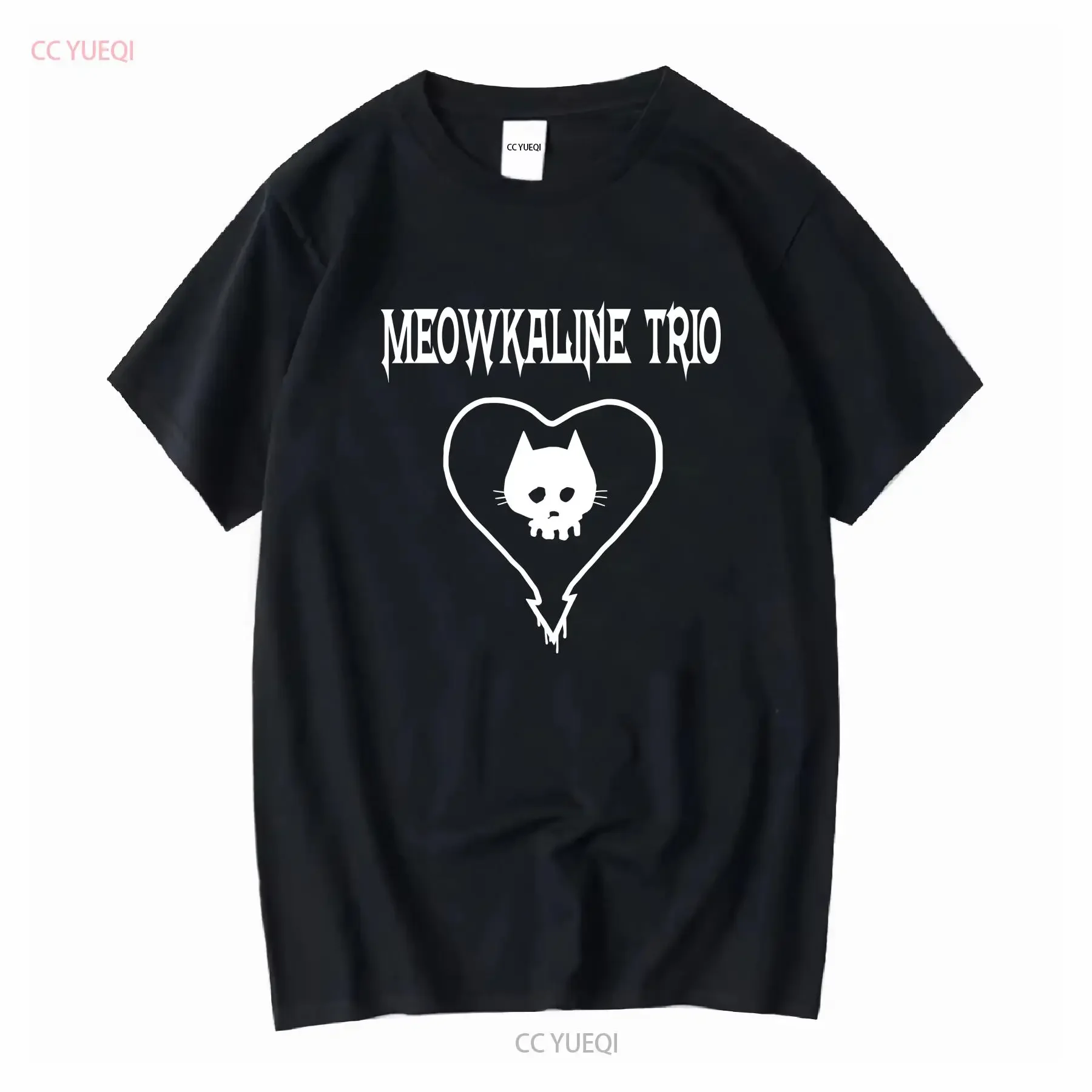 Alkaline Trio Parody T Shirt Meowkaline Cats Fan Art Black Adult long or short sleeves vintage Washed Casual graphic