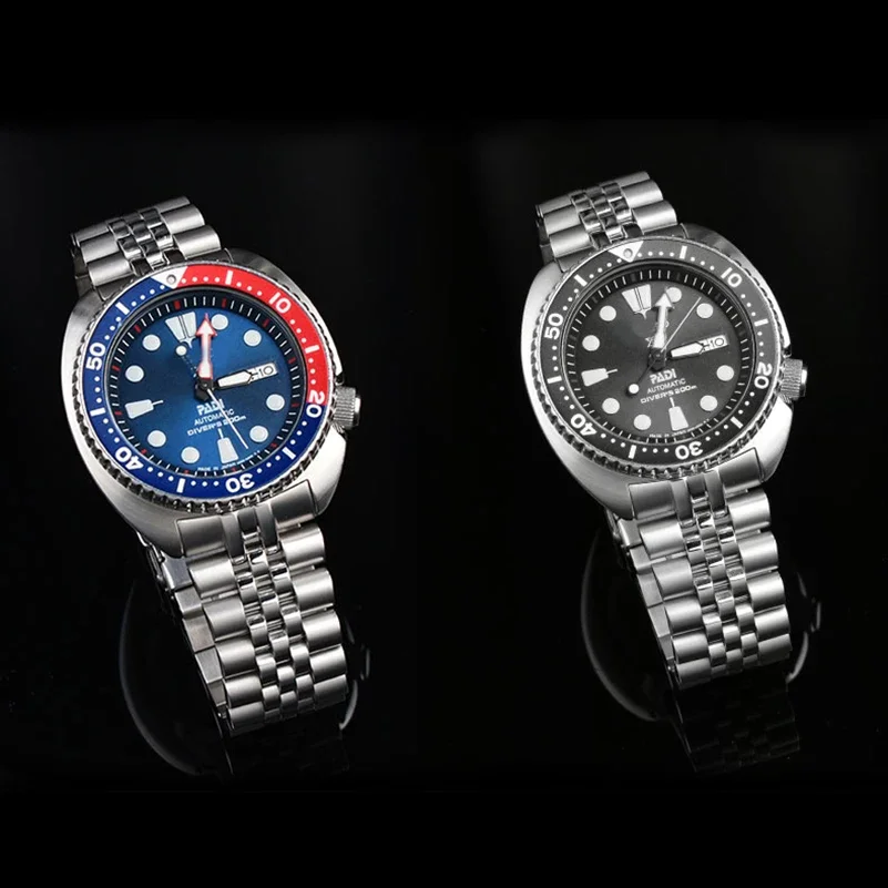 Seiko用ステンレススチールウォッチバンド、jubilee Curved end、seiko Water Ghost、316lソリッドストラップ、デプロイメタルバックル、2.5mmピン、22mm