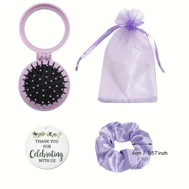 4 Stück (ein Set)/20 Stück (fünf Sets) Partygeschenke, inklusive Dankeskarten, Netzbeuteln, Haarbändern, Einzelne Damen-Party-Spa-Artikel – Detail 6