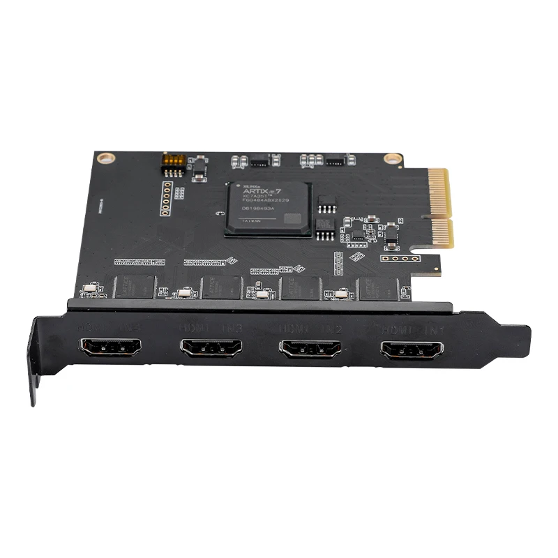 Capture Card PCIE X4 Capture Card 1080p 60fps 4 Channel HDMI PCI Express Video Recorder for PS4 OBS Wirecast VMix Live Streaming