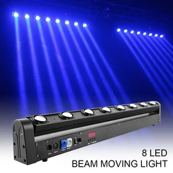 Tira de luces Led 8x12w RGBW 4 en 1, iluminación de escenario con cabezal móvil adecuada para Bar, DJ, discoteca, fiesta, club nocturno, pista de baile, boda