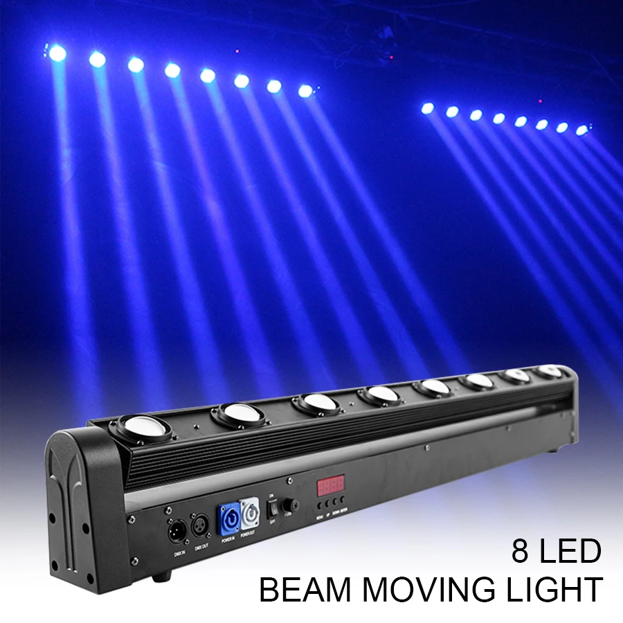 Imagem -04 - Led Beam Moving Head Light Dmx512 Controle 8x12w Rgbw em dj Disco Bar Kvm Festa Equipamento de Palco