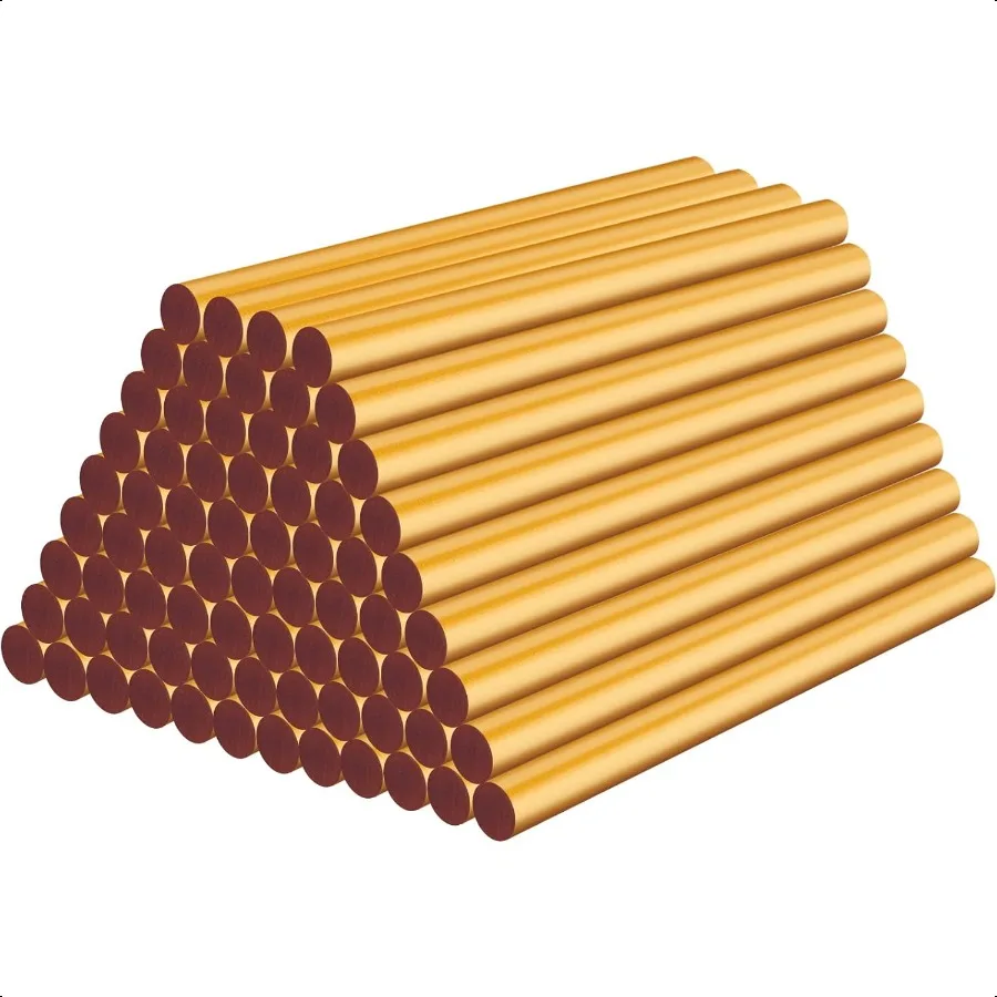 

ENPOINT Metallic Gold Hot Glue Sticks 72pcs 3.93 x 0.27 in Waxing Glue Sticks Colored Mini Adhesive EVA Sticks for Stamp Home R
