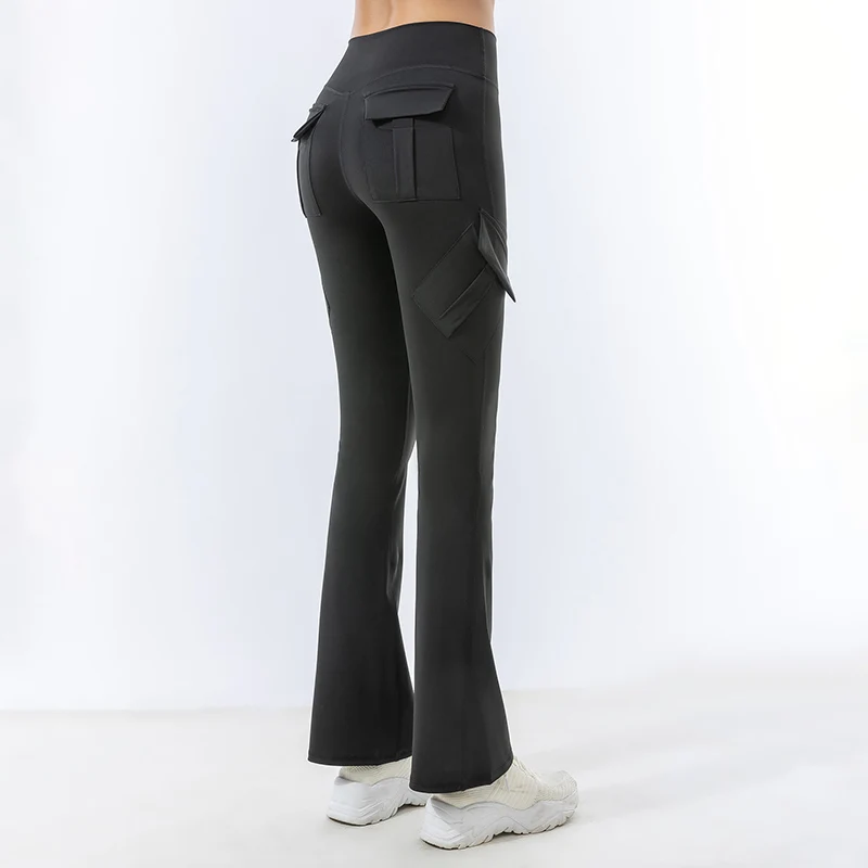 تمتد التدريب اليوغا السراويل النساء موضة المعطي جيوب تشغيل سروال ركوب الدراجات المرأة مثير سليم صالح البطن التحكم متوهج بنطلون