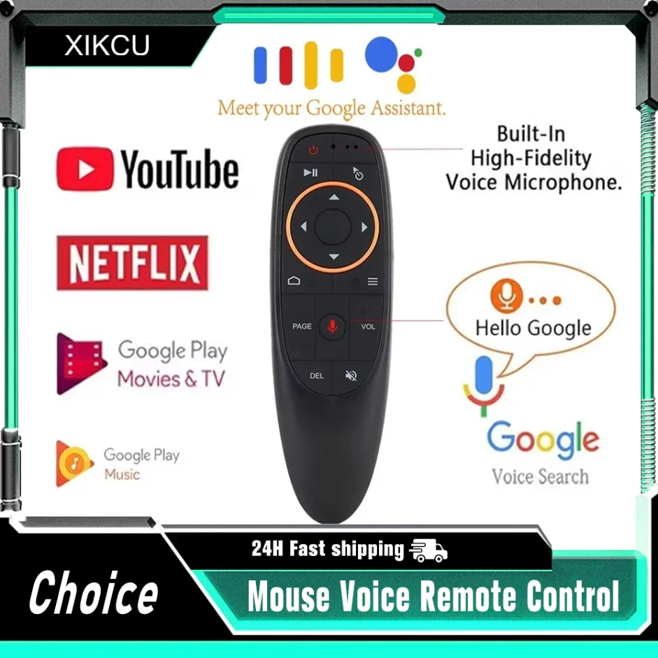 

G10S Air Mouse голосовой пульт дистанционного управления 2,4G беспроводной гироскоп ИК-обучение для H96 MAX X88 PRO Android TV Box HK1