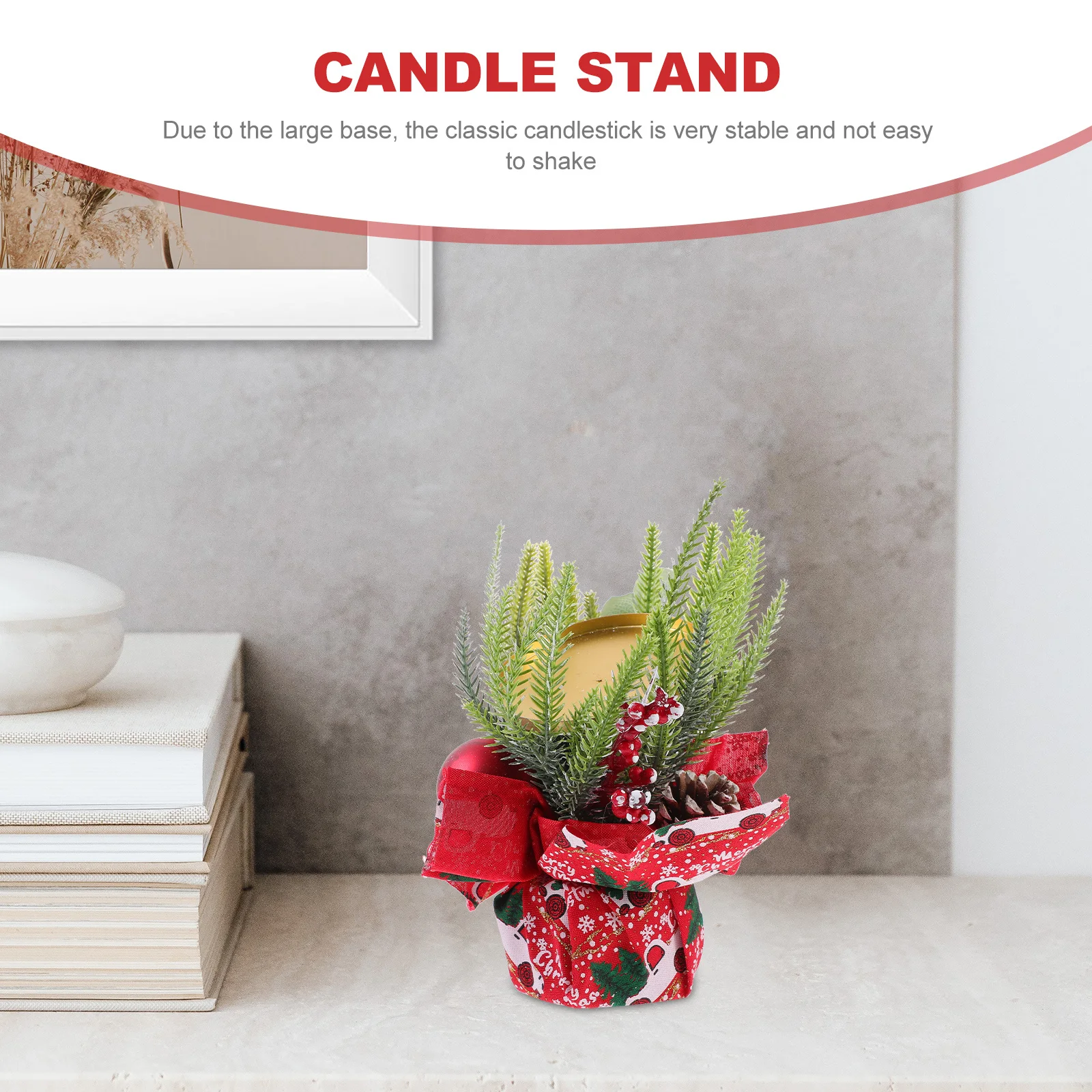 

Christmas Holder Xmas Decorative Stand for Desktop Table Centerpiece Holiday Party Decoration Lovely Warm Ambience