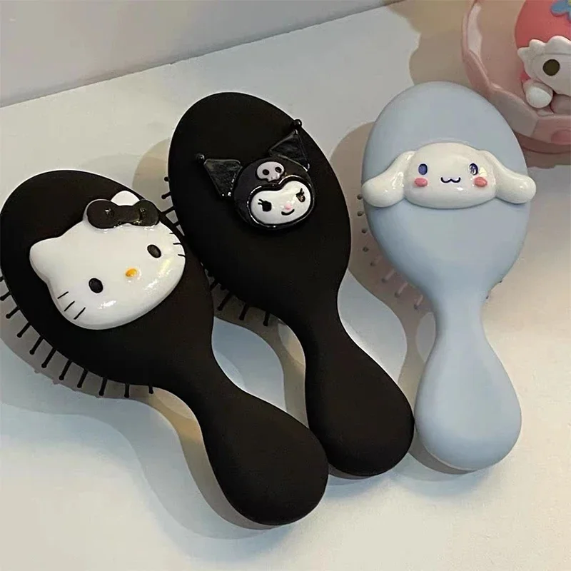 Sanrio Hello Kitty Air Cushion Comb Kuromi Cinnamoroll Air Cushion Comb Kawaii Y2k Portable Combs Girls Hair Care Anti Knot Comb