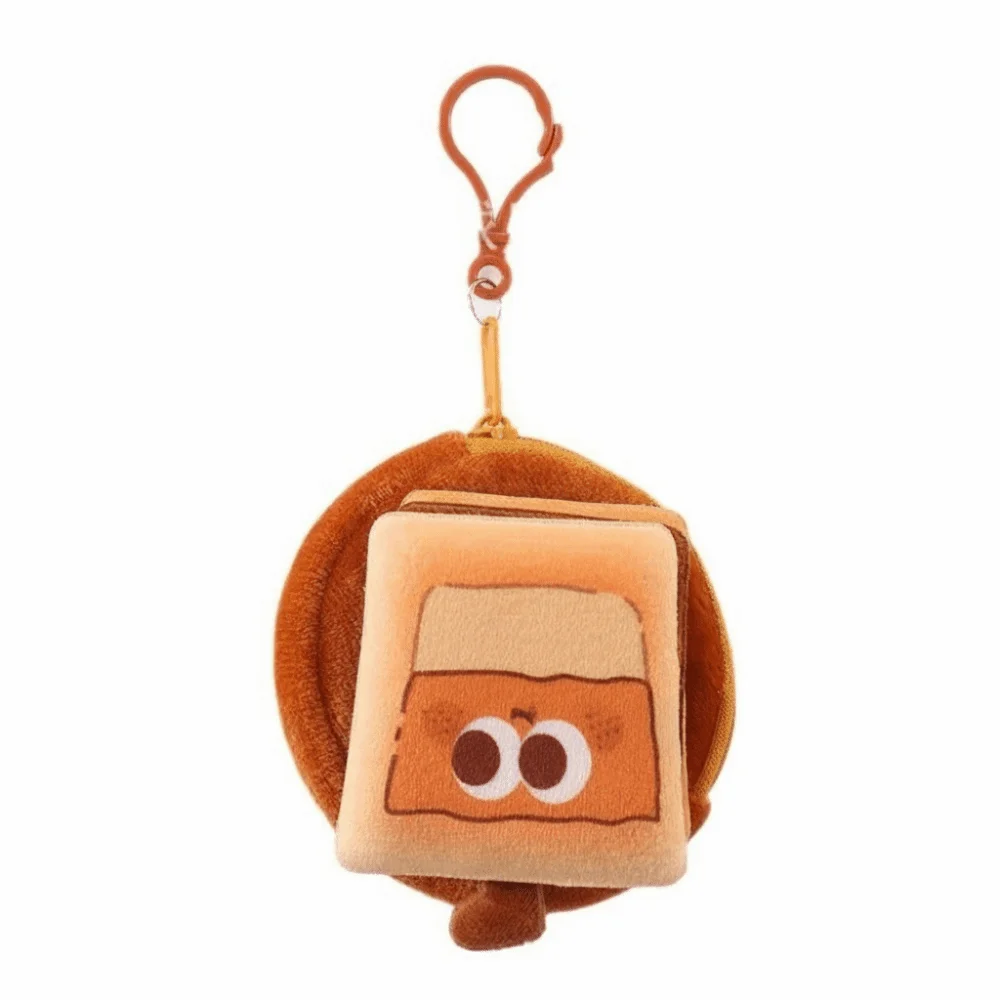 Durable Mini Coin Purse With Zipper Cartoon Pattern Zipper Wallet Portable Round Shape Headphone Storage Bag Travelling Storage