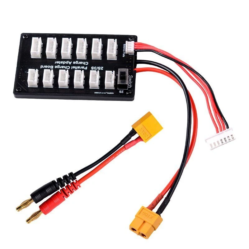 For P99 Vp9 PT92S-3S lithium battery parallel charging board B6 model aircraft balance charger parallel charging board