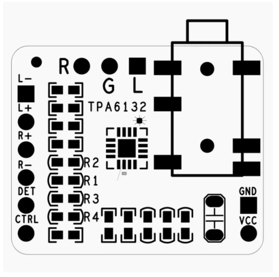 TPA6132 Difference Balanced Single Port Output Amplifier Board I  Headphone Amp HIFI 2.3 ~ 5.5V