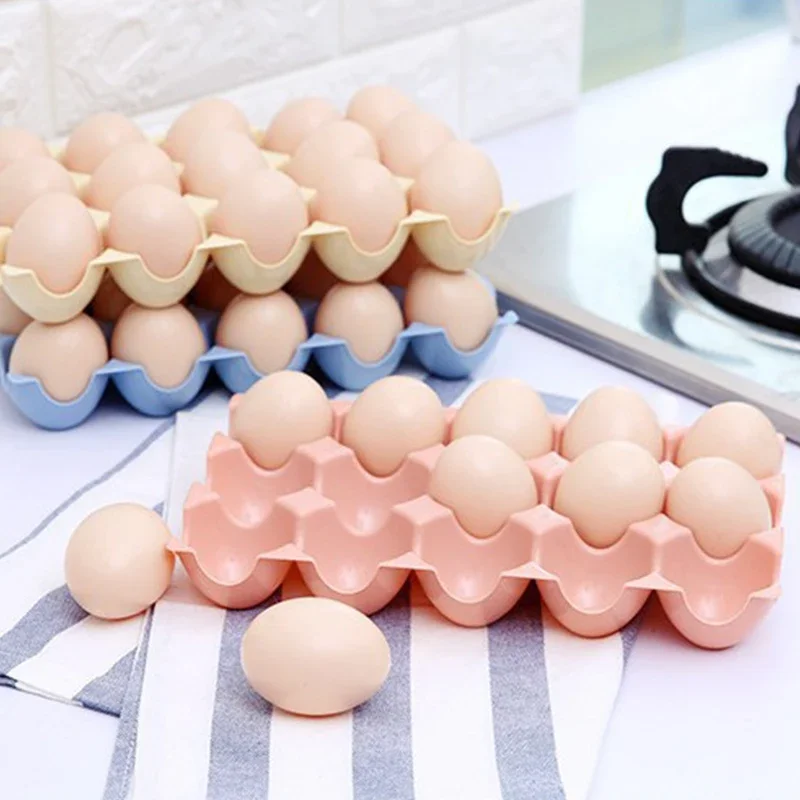 15 Grids Pack Egg Storage Box Stackable Anti-collision And Broken Egg Tray Holder For Household Kitchen Refrigerator Organizer