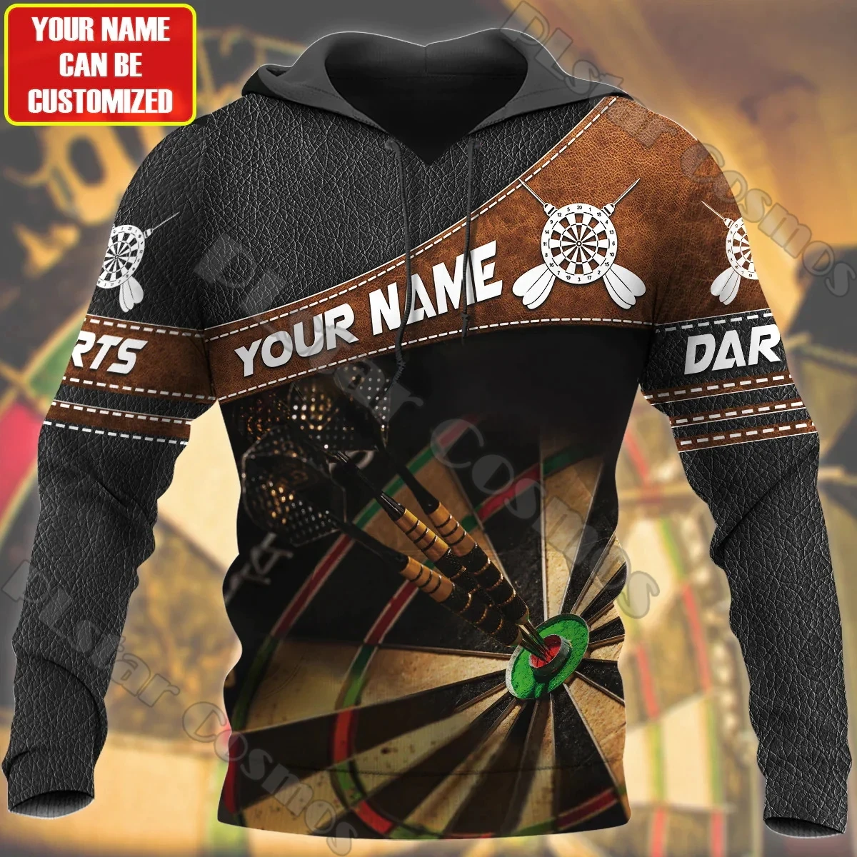 Personalized Name Darts player 3D Full Printed Fashion Men's hoodies Unisex Casual zipper pullover Gift For Dart Lover TDD160