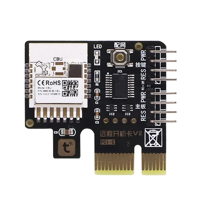 AM-Tuya Computer Power Reset Switch PCIE Card Computer Remote Boot Card APP Afstandsbediening voor Google Home/Amazon Echo