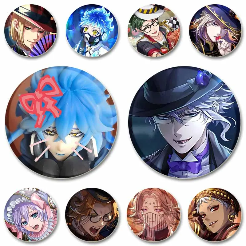 

Twisted Wonderland Game Figure Soft Button Pin Idia Shroud Jack Howl Riddle Rosehearts Badge Bag Decor Brooch Fans Collect Gifts