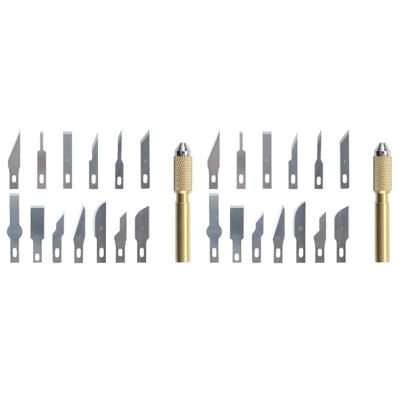 A72P 2X Blade Handle Kit For 936 Soldering Iron Heating Knife DIY Model Heating Carving Trimming Tool Blade Kit