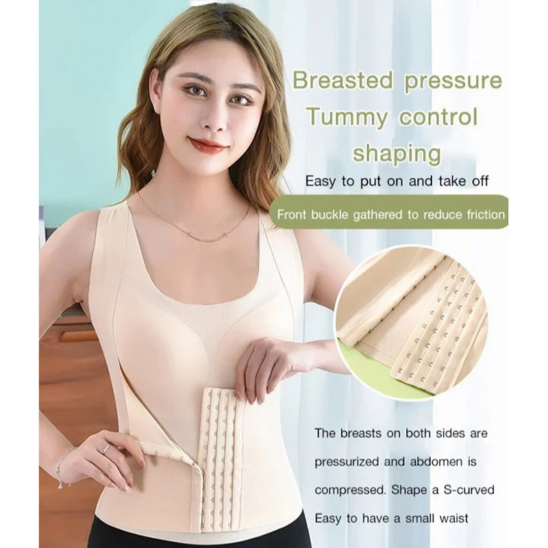 Outer Wear Fitness Bra with Breast Pads Back Shaper Sports Corset Waist Cinching Bustiers