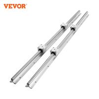 VEVOR 2PCS Linear Guide Rails SBR12 SBR16 SBR20 SBR25 800-2200mm & 4PCS UU Bearing Blocks Smooth Motion for DIY Mills CNC Parts