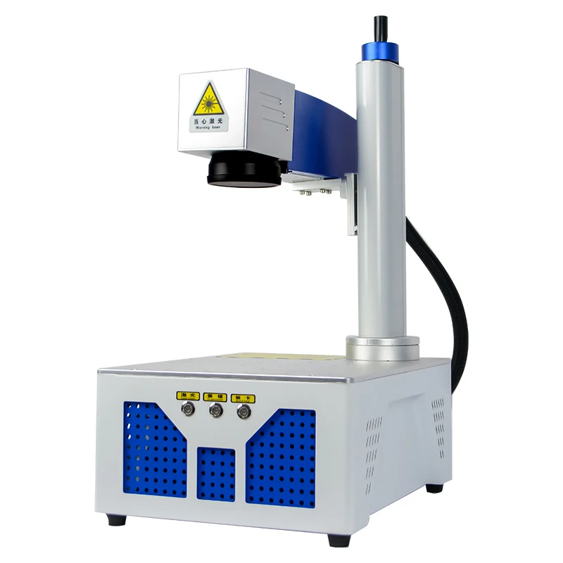 Desktop Mini Fiber Laser Marking Upgrade Rolg Roller Axis 20W 30W 50W Metal Engraving Hine