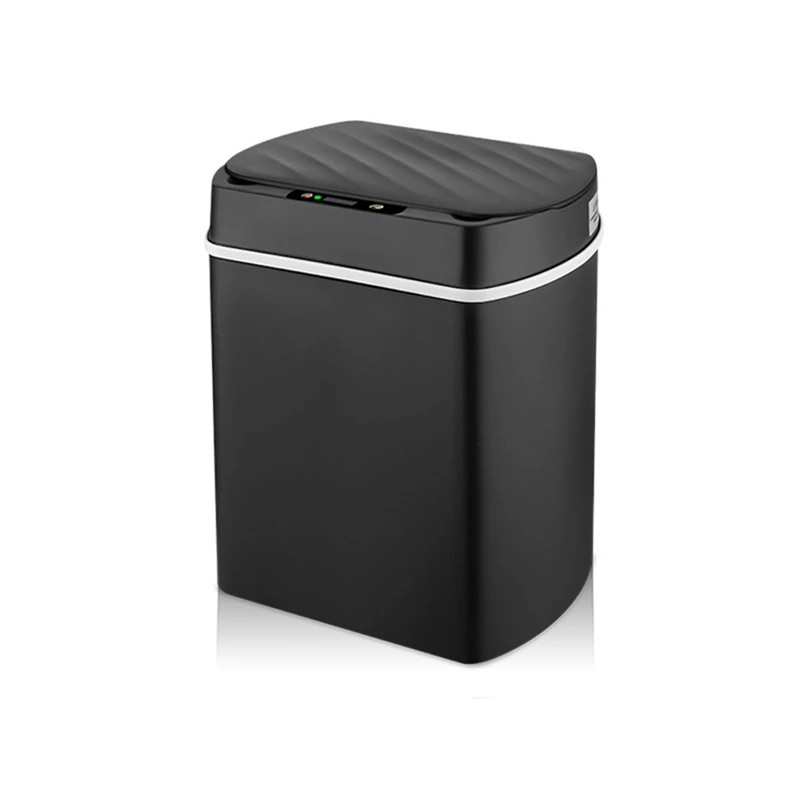 Dustbin Wastebasket Automatic Sensor Trash Can For Kitchen House Smart Home Bathroom Black 13L