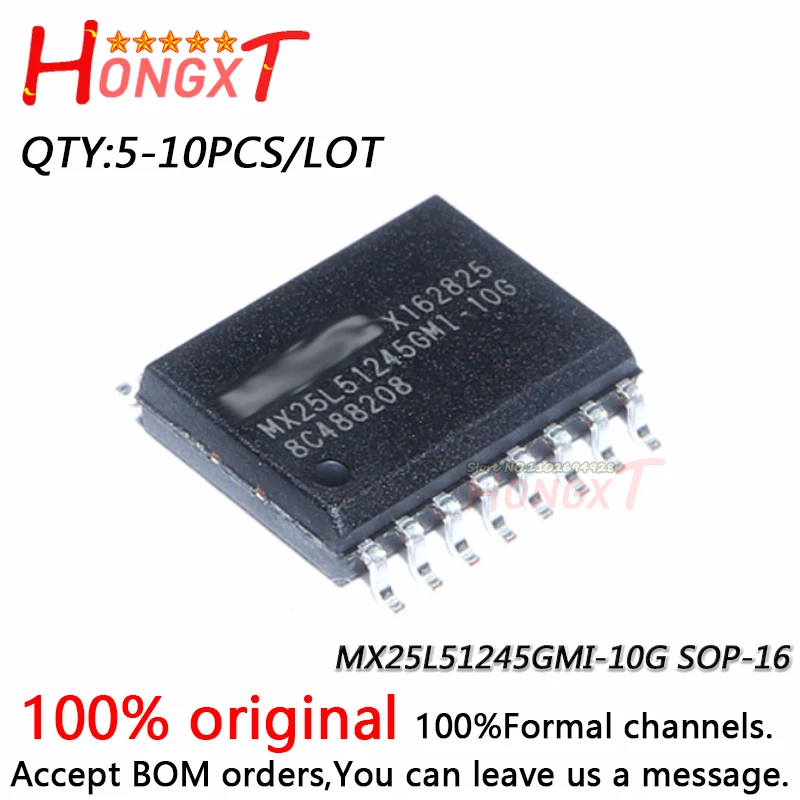 

5-10PCS 100% New MX25L51245GMI-10G 25L51245GMI-10G SOP-16.Chipset